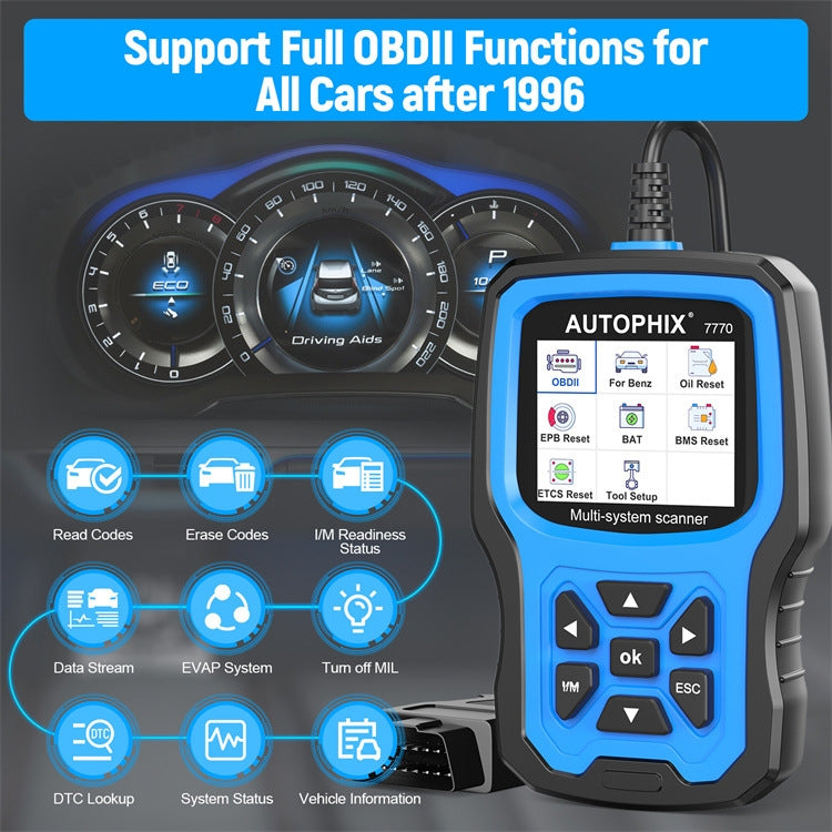 AUTOPHIX 7770 For Mercedes Benz Car Full System OBDII Diagnostic Tool Maintenance Tester - Electronic Test by AUTOPHIX | Online Shopping UK | buy2fix