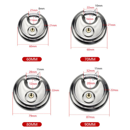 90mm Household Anti-Theft Rust-Proof And Waterproof Pure Copper Core Round Padlock - Padlocks by buy2fix | Online Shopping UK | buy2fix