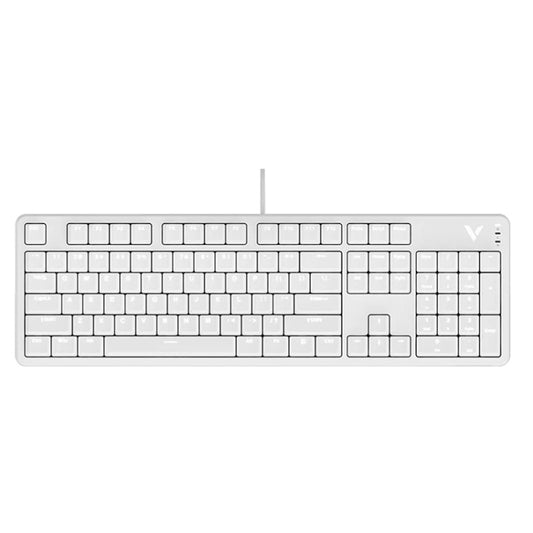 Rapoo V500DIY Mechanical Keyboard With Light Effect 18 Keys Hot Swap Fast Silver Shaft Desktop Laptop Wired Keyboard(White) - Wired Keyboard by Rapoo | Online Shopping UK | buy2fix