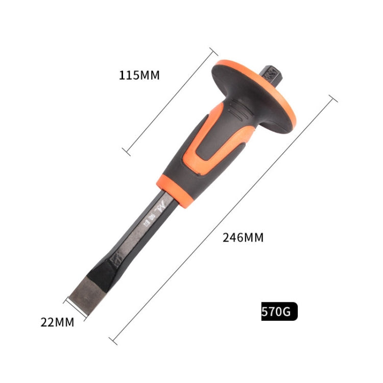 MYTEC Upgraded Flat 246mm Forged Hexagonal Rod Chisel Big Top Cap Industrial Grade Forged Steel Chisel - Others by MYTEC | Online Shopping UK | buy2fix