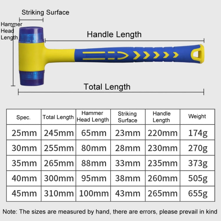 35mm Removable Floor Tile Installation Soft Hammer Door Window Hammer - Hammer by buy2fix | Online Shopping UK | buy2fix