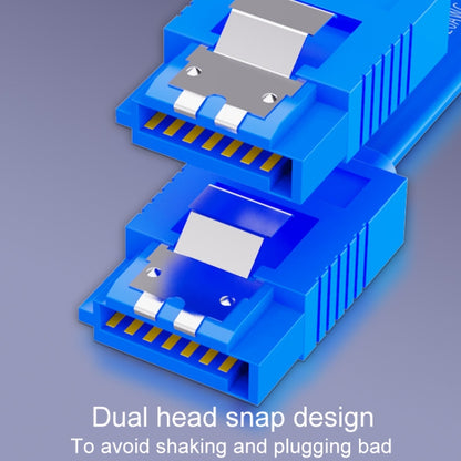 0.45m JINGHUA U510B High Speed SATA3.0 SSD Serial Cable(Blue Straight To Bend) - eSATA & SATA & IDE by JINGHUA | Online Shopping UK | buy2fix