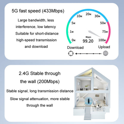 JINGHUA N5 Dual Band Driverless High Gain Antenna USB Wireless Network Card, Style: Antenna Model 600M - USB Network Adapter by JINGHUA | Online Shopping UK | buy2fix