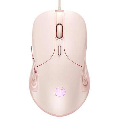 Inphic B8 Mute Light Emitting Wired Mice Home Office Gaming Computer Mouse(Milk Tea Color) - Wired Mice by Inphic | Online Shopping UK | buy2fix