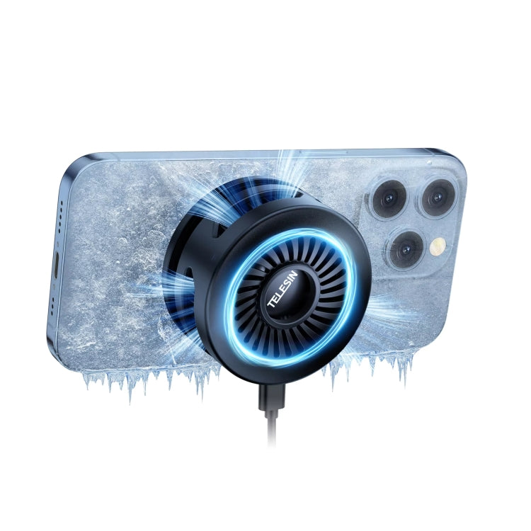 TELESIN Magnetic Phone Cooler Radiator For Live Streaming, Spec: With Wireless Charging - Cooling Fan Radiator by TELESIN | Online Shopping UK | buy2fix