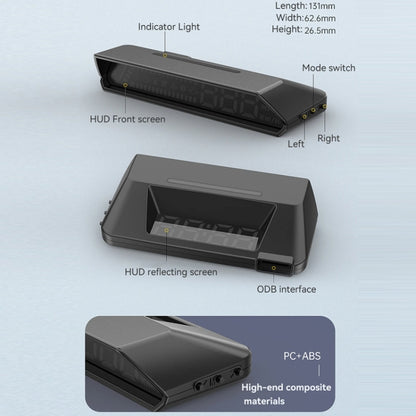 Head-up Display OBD Multi-function Vehicle Instrument Oil Temperature Gearbox Monitoring Screen(S101) - Head Up Display System by buy2fix | Online Shopping UK | buy2fix
