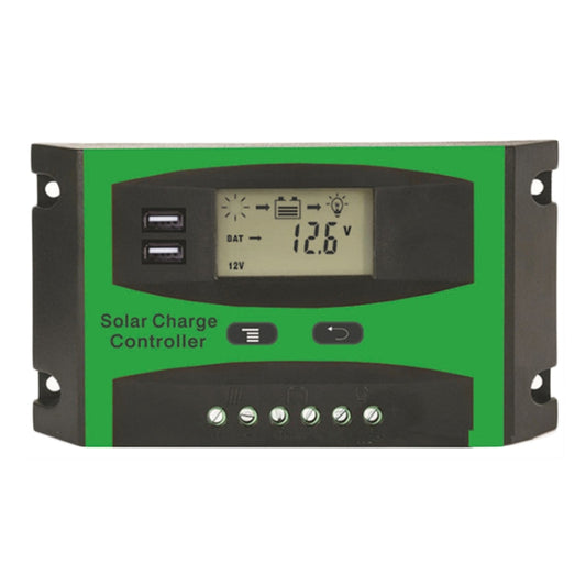 10A 12V/24V Solar Charge And Discharge Controller Dual USB Port LCD Solar Cells Panel Charge Regulator - Others by buy2fix | Online Shopping UK | buy2fix