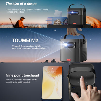 TOUMEI M2 Built-In Large Capacity Battery Outdoor Projector Handheld Portable Projection EU Plug - Mini Projector by TOUMEI | Online Shopping UK | buy2fix