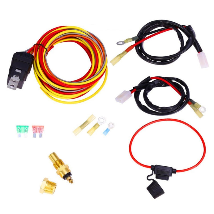 40A Dual Electric Thermostat Cooling Fan Wiring Harness Kit(40A 12V 4-pin) - Automobiles Sensors by buy2fix | Online Shopping UK | buy2fix