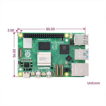 Waveshare For Raspberry Pi 5 2.4GHz Quad-Core BCM2712 Processor Development Board, Spec: 2GB - Raspberry Pi Accessories by Waveshare | Online Shopping UK | buy2fix