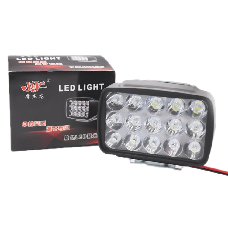 15W Electric Motorcycle External Strong LED Headlight, Specifications: With Screws + Pipe Clamps + Switch + 2m Extension Cord - Headlights by buy2fix | Online Shopping UK | buy2fix