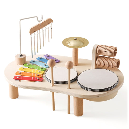 Children Wooden Desktop Music Percussion Toy Baby Early Learning Drum Enlightenment Toy, Style: Music Stand - Musical Instrument Toys by buy2fix | Online Shopping UK | buy2fix