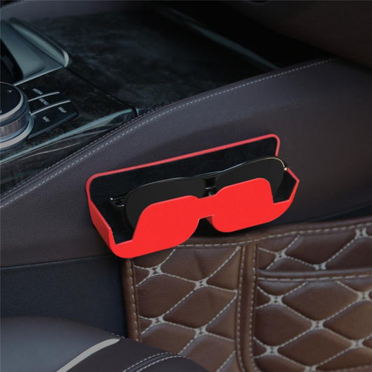 Adhesive Car Glasses Case Car Dashboard Card Storage Rack(Red) - Sunglasses & Glasses Clips by buy2fix | Online Shopping UK | buy2fix