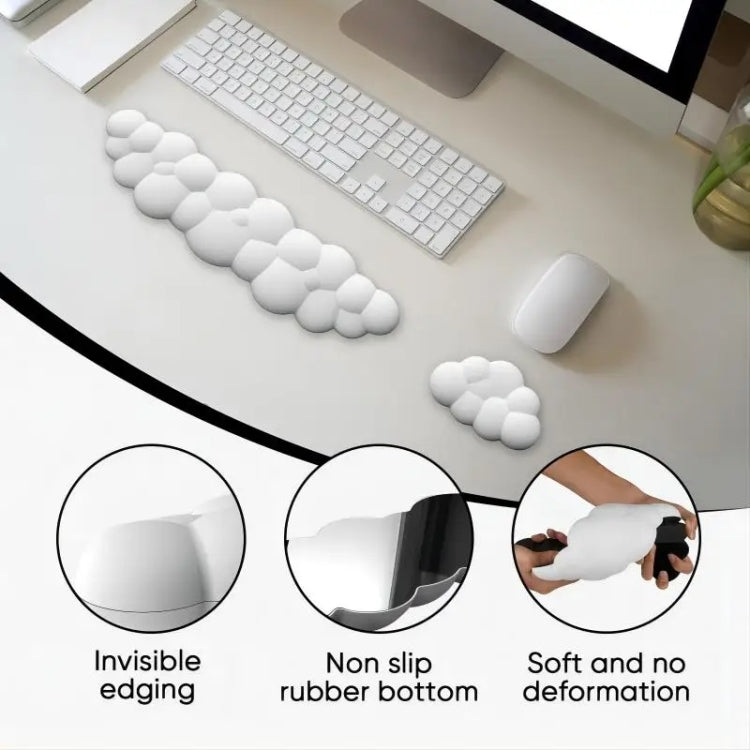 Cloud Wrist Rest Memory Foam Mouse Pad Office Desktop Wrist Brace (White) - Mouse Pads by buy2fix | Online Shopping UK | buy2fix