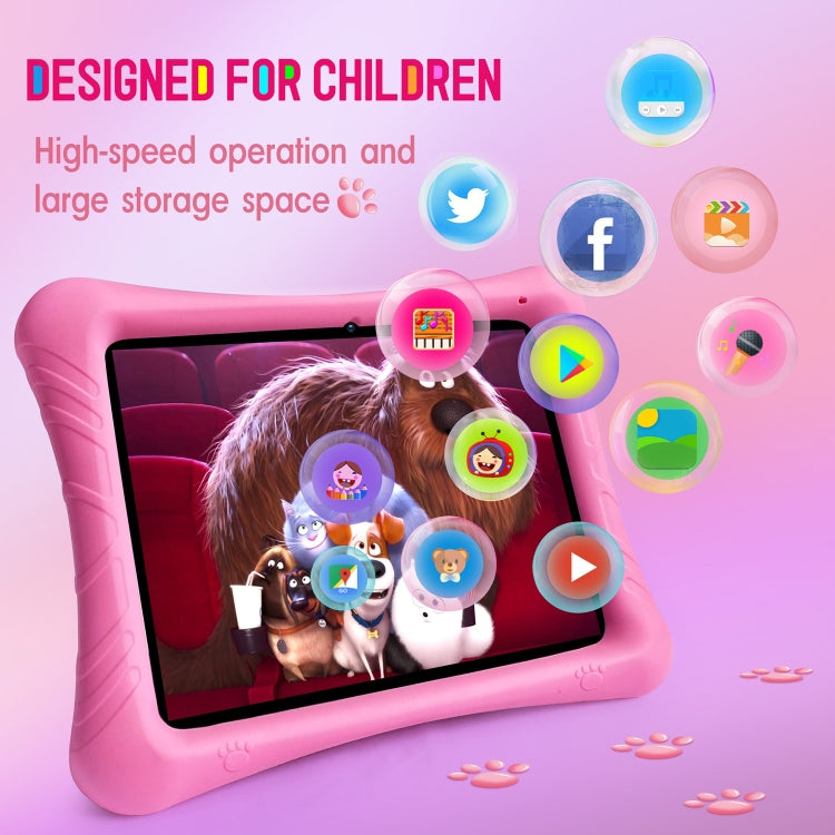 Qunyico Y10 Kids Tablet PC, 10.1 inch, 2GB+32GB, Android 10 Allwinner A100 Quad Core CPU, Support 2.4G WiFi / Bluetooth, Global Version with Google Play, US Plug (Pink) -  by buy2fix | Online Shopping UK | buy2fix