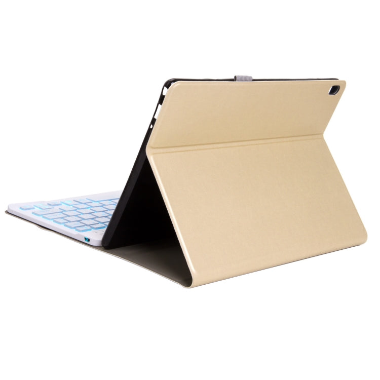 DY-P10-S 2 in 1 Removable Bluetooth Keyboard + Protective Leather Tablet Case with Backlight & Holder for Lenovo Tab P10 10.1 inch(Gold) - Lenovo Keyboard by buy2fix | Online Shopping UK | buy2fix