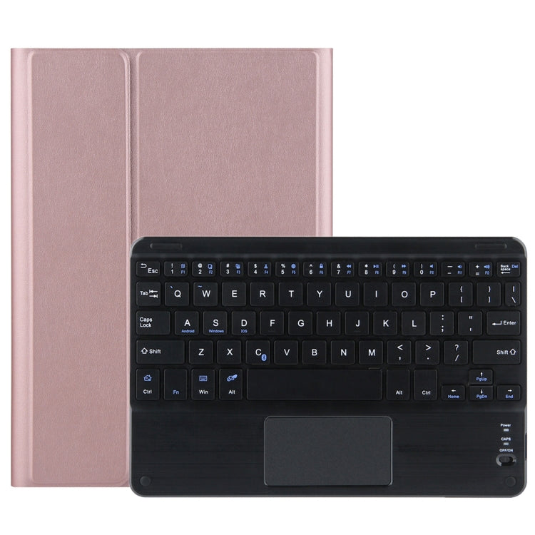 DY-M10ReL-C 2 in 1 Removable Bluetooth Keyboard + Protective Leather Tablet Case with Touchpad & Holder for Lenovo Tab M10 FHD REL(Rose Gold) - Lenovo Keyboard by buy2fix | Online Shopping UK | buy2fix
