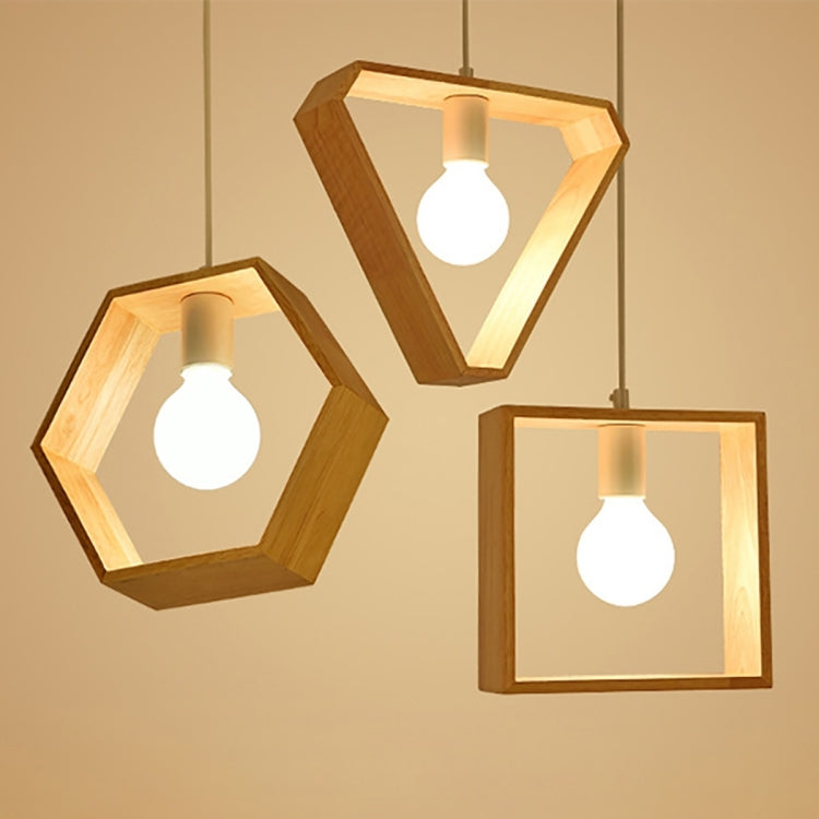 Home Decoration Personality Creative Simple Solid Wood Geometric Pendant Lights (Square) - Celling Lights & Chandeliers by YWXLight | Online Shopping UK | buy2fix