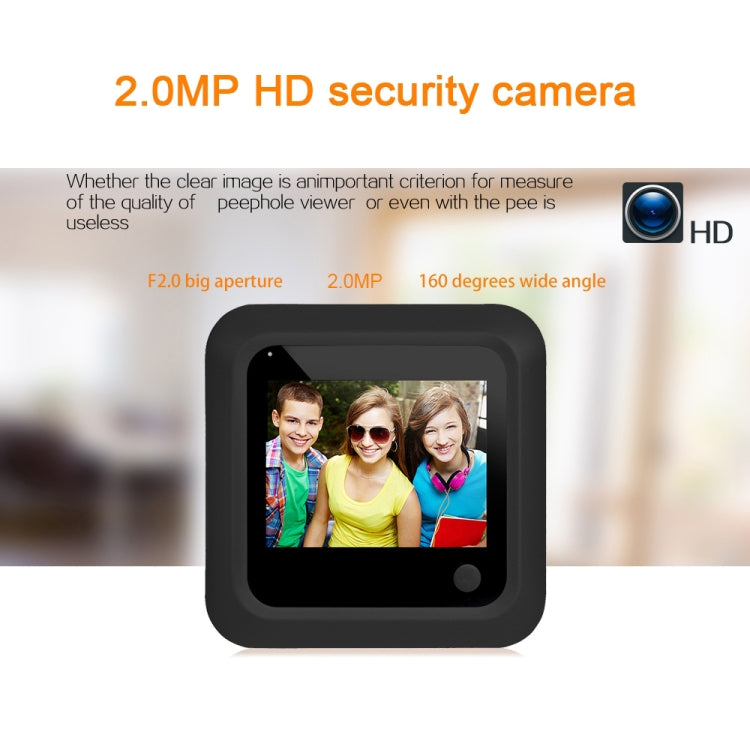 X5 2.4 inch Screen 2.0MP Security Camera No Disturb Peephole Viewer, Support TF Card(Black) - Security by buy2fix | Online Shopping UK | buy2fix