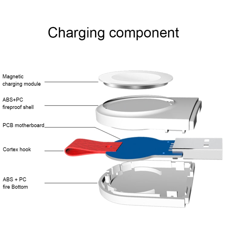 A3 Universal Portable Qi Standard Magnetic Wireless Charger for Apple Watch Series 4 & 3 & 2 & 1 - Others by buy2fix | Online Shopping UK | buy2fix