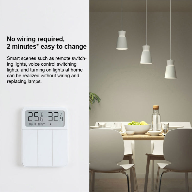 Original Xiaomi Mijia ZNKG03HL 3 Keys Smart Display Screen Lamps Wall Switch, Support Mobile Phone Remote Control - Smart Switch by Xiaomi | Online Shopping UK | buy2fix