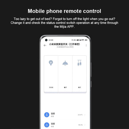 Original Xiaomi Mijia ZNKG03HL 3 Keys Smart Display Screen Lamps Wall Switch, Support Mobile Phone Remote Control - Smart Switch by Xiaomi | Online Shopping UK | buy2fix