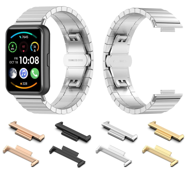 For Huawei Watch Fit 2 2 in 1 Metal Watch Band Connectors(Silver) - Smart Wear by buy2fix | Online Shopping UK | buy2fix