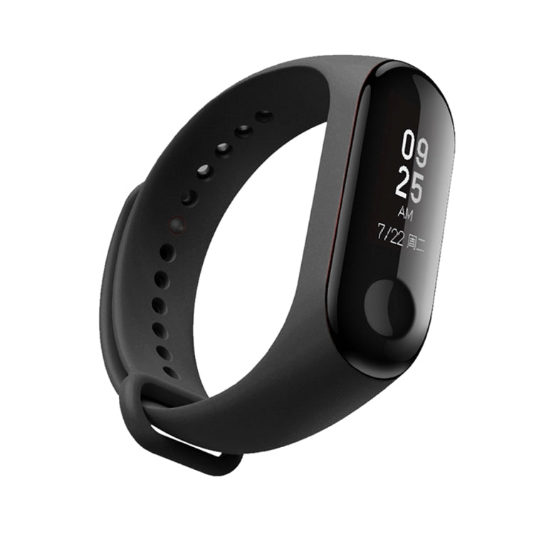 Silicone Watch Band for Xiaomi Mi Band 3(Black) - Smart Wear by buy2fix | Online Shopping UK | buy2fix