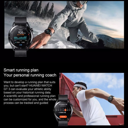 HUAWEI WATCH GT 3 Smart Watch 46mm Leather Wristband, 1.43 inch AMOLED Screen, Support Heart Rate Monitoring / GPS / 14-days Battery Life / NFC(Coffee) - Wearable Devices by Huawei | Online Shopping UK | buy2fix