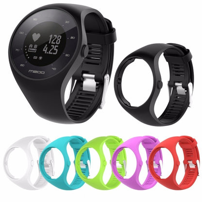 Silicone Sport Watch Band for POLAR M200(Black) - Smart Wear by buy2fix | Online Shopping UK | buy2fix