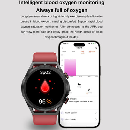 ET310 1.39 inch IPS Screen IP67 Waterproof Silicone Band Smart Watch, Support Body Temperature Monitoring / ECG (Red) - Smart Watches by buy2fix | Online Shopping UK | buy2fix