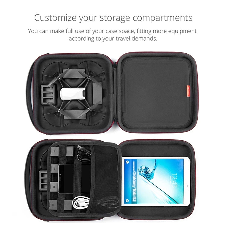 PGYTECH Portable PU Nylon EVA Storage Bag for DJI TELLO(Black) - DJI Tello Series by PGYTECH | Online Shopping UK | buy2fix