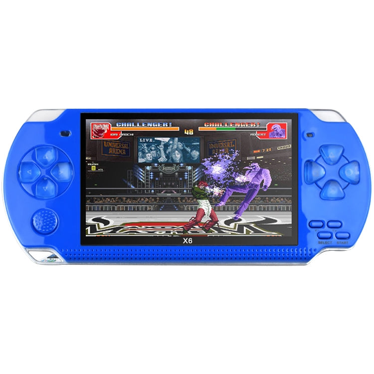 X6 4.3 inch Screen Retro Portable Game Console with 3MP Camera, Built-in 10000 Games, Supports E-book / Recording / Music Playing / Video Playing(Blue) - Pocket Console by buy2fix | Online Shopping UK | buy2fix