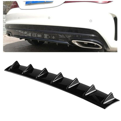 Universal Car Rear Bumper Lip Diffuser 7 Shark Fin Style Black ABS, Size: 85.0x18.0x5.0cm - Bumper by buy2fix | Online Shopping UK | buy2fix