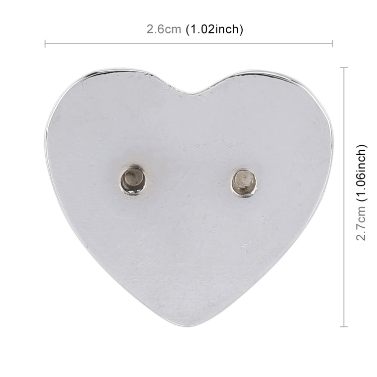 Heart Shape Car Metal Body Decorative Sticker (Silver) - Decorative Sticker by buy2fix | Online Shopping UK | buy2fix