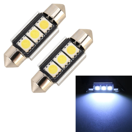 10 PCS 36mm DC12V / 1.7W / 7000K / 70LM 3LEDs SMD-5050 Car Reading Lamp(White Light) - Dome Lights by buy2fix | Online Shopping UK | buy2fix