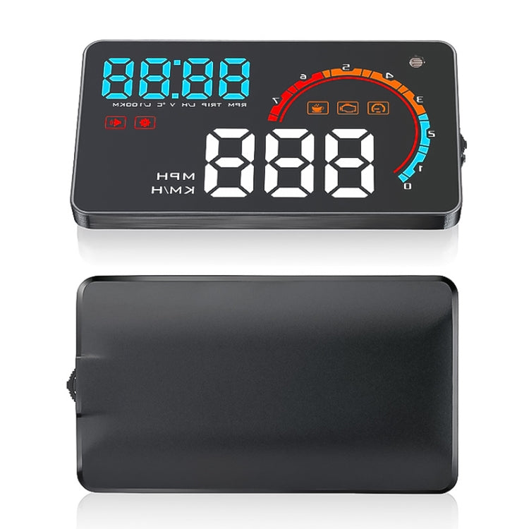 D2500 OBD2+GPS 4 inch Vehicle-mounted Head Up Display Security System, Support Car Speed / Engine Revolving Speed Display / Water Temperature / Battery Voltage / Running Speed & Direction & Distance - Head Up Display System by buy2fix | Online Shopping UK | buy2fix