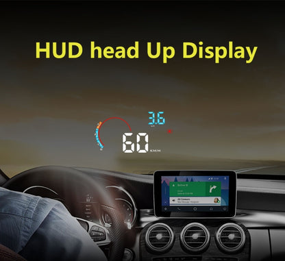 D2500 OBD2+GPS 4 inch Vehicle-mounted Head Up Display Security System, Support Car Speed / Engine Revolving Speed Display / Water Temperature / Battery Voltage / Running Speed & Direction & Distance - Head Up Display System by buy2fix | Online Shopping UK | buy2fix