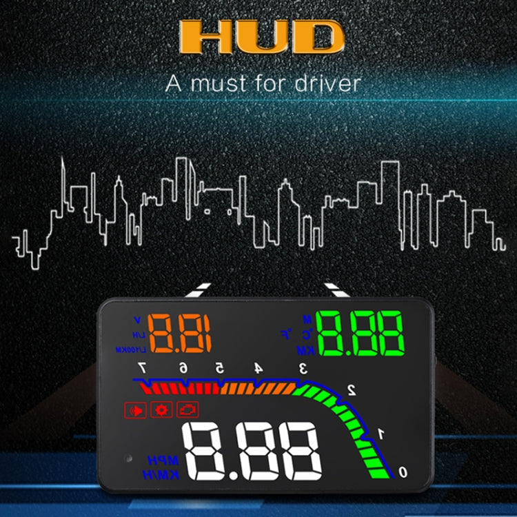 T100 OBD2 4 inch Vehicle-mounted Head Up Display Security System, Support Car Speed / Engine Revolving Speed Display / Instantaneous Fuel Consumption / Detection and Elimination Fault Code - Head Up Display System by buy2fix | Online Shopping UK | buy2fix