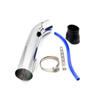 Universal  Air Intakes Short Cold Racing Aluminium Air Intake Pipe Hose with Cone Filter Kit System(Silver) - In Car by buy2fix | Online Shopping UK | buy2fix