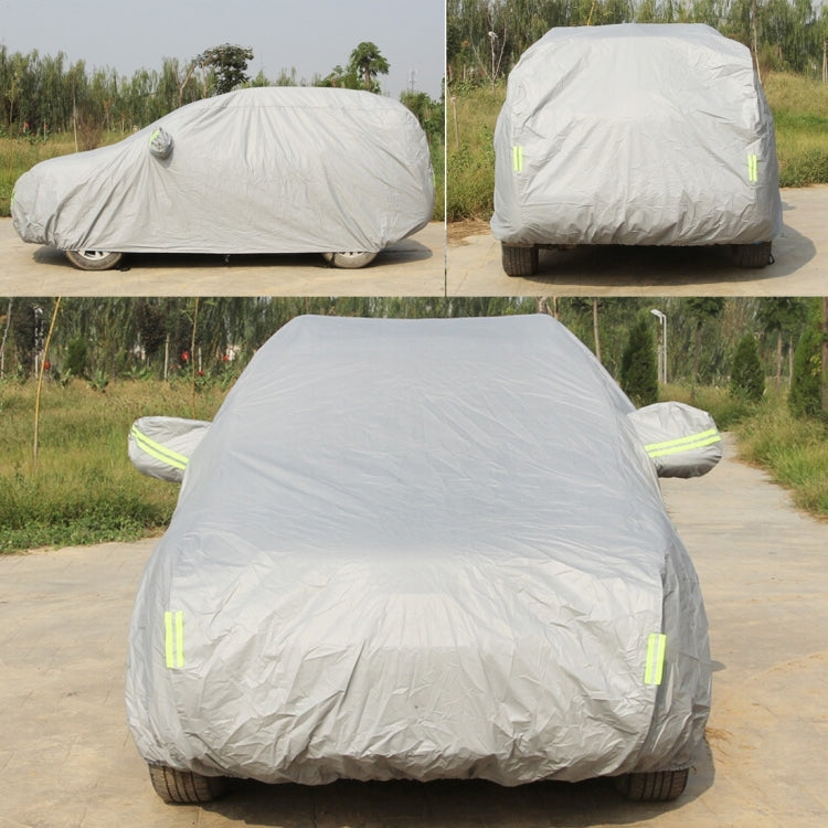 Oxford Cloth Anti-Dust Waterproof Sunproof Flame Retardant Breathable Indoor Outdoor Full Car Cover Sun UV Snow Dust Resistant Protection SUV Car Cover with Warning Strips, Fits Cars up to 4.8m(187 inch) in Length - PE Material by buy2fix | Online Shopping UK | buy2fix