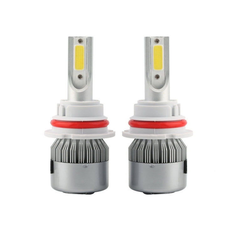 2 PCS C9 9007 18W 1800LM 6000K Waterproof IP68 Car Auto LED Headlight with 2 COB LED Lamps, DC 9-36V(White Light) - LED Headlamps by buy2fix | Online Shopping UK | buy2fix