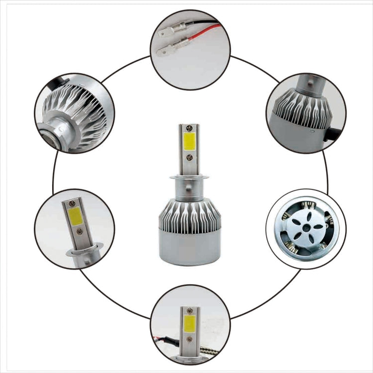 2 PCS C9 H3 18W 1800LM 6000K Waterproof IP68 Car Auto LED Headlight with 2 COB LED Lamps, DC 9-36V(White Light) - LED Headlamps by buy2fix | Online Shopping UK | buy2fix