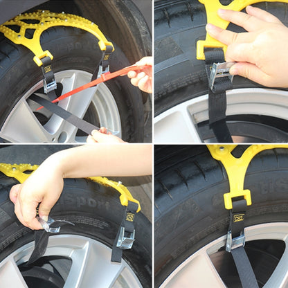 6 PCS Car Snow Tire Anti-skid Chains Winter Car Snow Tire Chains Wheel Chains Anti-skid Belt Thickened Anti-slip Chains with Effortless Wheel - Car Road Trouble Clearer by buy2fix | Online Shopping UK | buy2fix