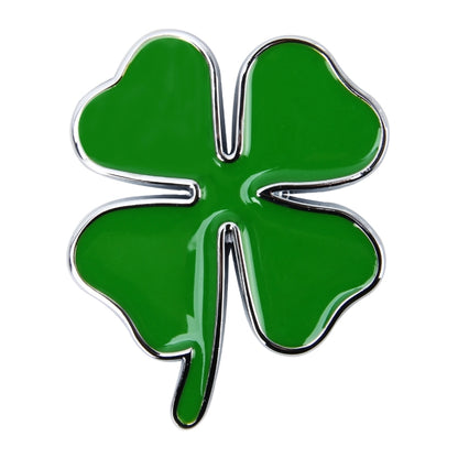 Four Leaf Clover Herb Luck Symbol Badge Emblem Labeling Sticker Styling Car Dashboard  Decoration, Size: 7.5*6cm - 3D Metal Sticker by buy2fix | Online Shopping UK | buy2fix