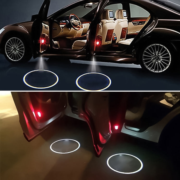 2 PCS LED Ghost Shadow Light, Car Door LED Laser Welcome Decorative Light, Display Logo for Volkswagen Car Brand(Khaki) - Door Lights by buy2fix | Online Shopping UK | buy2fix