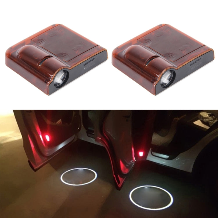 2 PCS LED Ghost Shadow Light, Car Door LED Laser Welcome Decorative Light, Display Logo for Benz Car Brand(Red) - Door Lights by buy2fix | Online Shopping UK | buy2fix