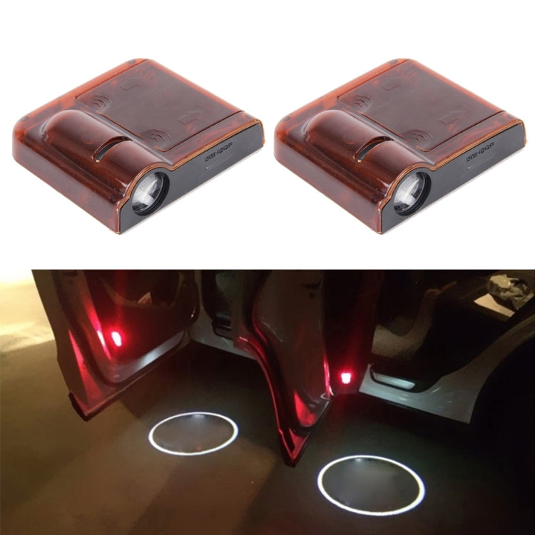 2 PCS LED Ghost Shadow Light, Car Door LED Laser Welcome Decorative Light, Display Logo for JEEP Car Brand(Red) - Door Lights by buy2fix | Online Shopping UK | buy2fix