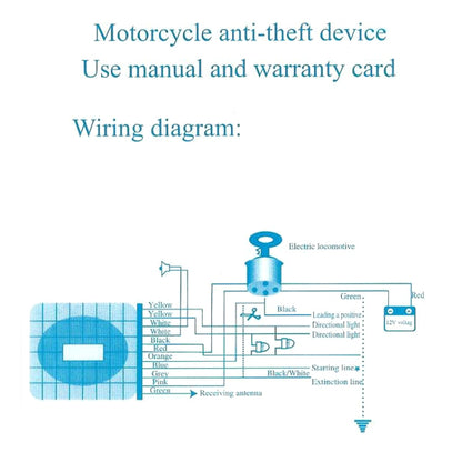 Motorcycle Smart Unidirectional Security Alarm System with Remote Control / Key - Theft Protection by buy2fix | Online Shopping UK | buy2fix