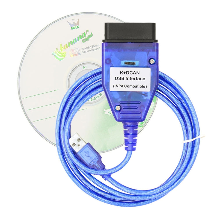 INPA K+CAN with Switch USB Interface Cable for BMW (Blue) - Cables & Connectors by buy2fix | Online Shopping UK | buy2fix